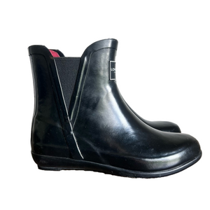 London Fog Piccadilly Black Women's Short Rain Boot Size 7 SKU#24599